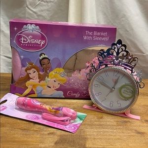 Princess bundle - throw, clock & flashlight